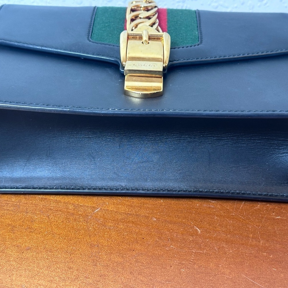 Authentic Gucci Silvia Shoulder Black Bag - Picture 13 of 13
